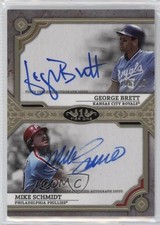 2024 Topps Tier One Dual 6/10 Mike Schmidt George Brett #DA-BS Auto HOF 0c3