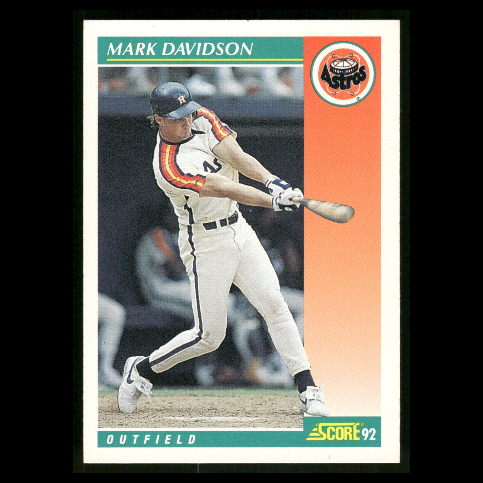 Mark Davidson #289 1992 Score Houston Astros Baseball Card MLB