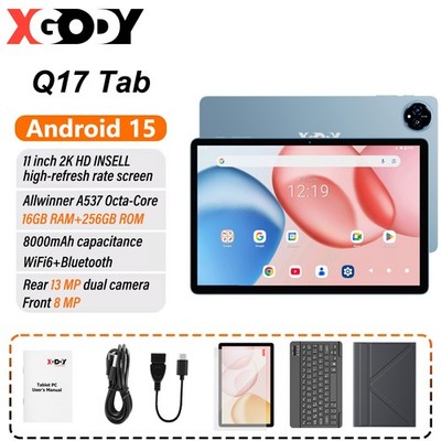 2026 Neu Tablet Android 15 24GB RAM+256GB 8000mAh 11 Zoll 4G LTE 2SIM WlFl IPS