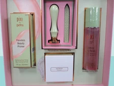 PIXI BEAUTY SEAL THE GLOW SET PRIMER, H2O SKINVEIL, FIXING MIST, STAMP & WAX NWB