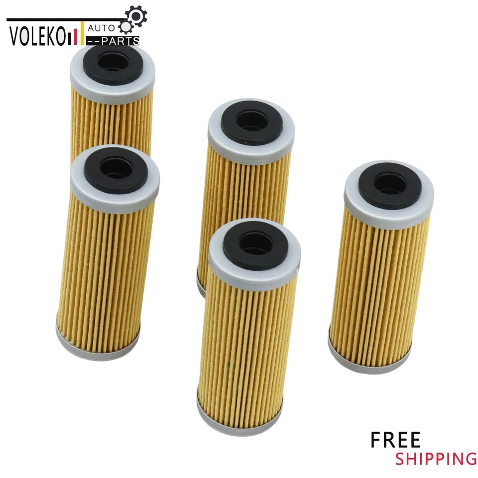 Juego de 5 filtros de aceite nuevos para Husqvarna FE501 2017-2025 FE450 2017-2019 EE. UU. Foto 3 de 4