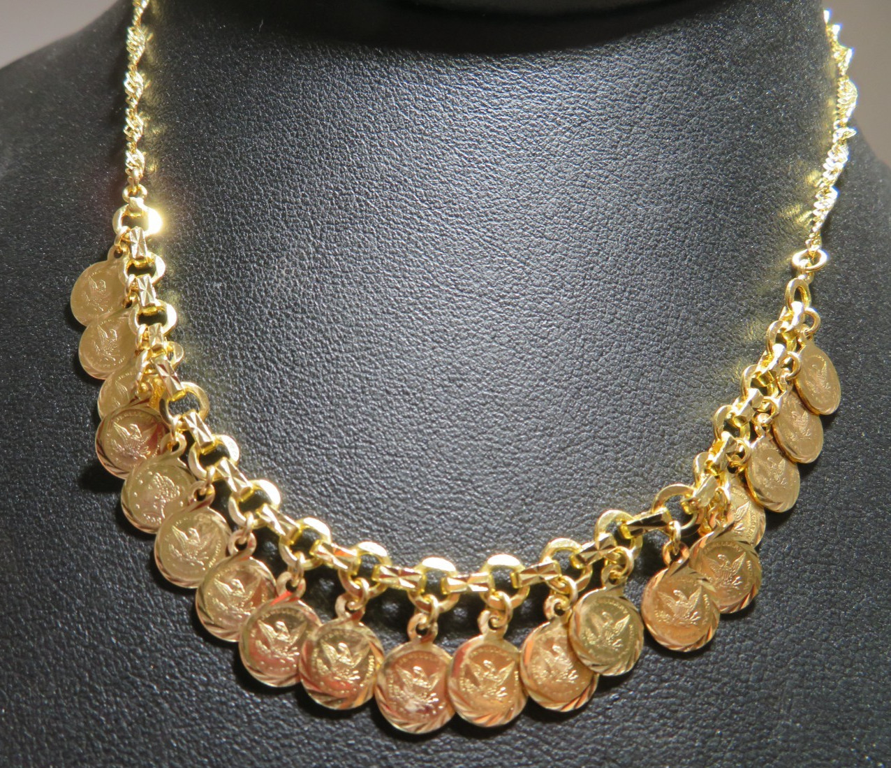 18K YG COIN NECKLACE 16.5" LONG 15.00 grams (AI-2675)