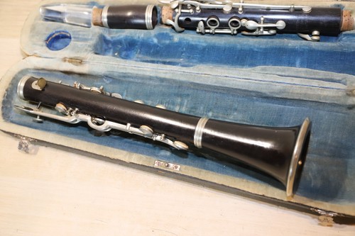 Alte Klarinette Meinel & Herold Klingenthal 66,5cm mit Koffer - Bild 11 von 17
