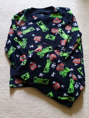 Minecraft Pyjamas Unisex Ages 11-12 Marks And Spencer