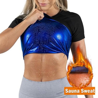 Women's Heat Trapping Sauna Shirt Sweat Vest Workout Shaper Tank Top Sauna Suit