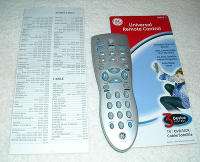 GE Universal Remote Control 24921 3 Device Remote Control