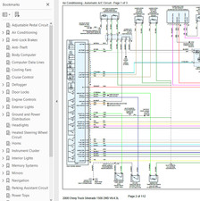 Chevrolet Silverado 1500 2008 diagramas de cableado a color esquemático V6 4,3 L 2x2 pdf