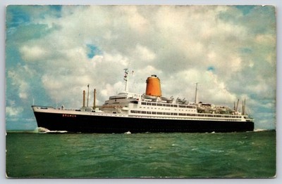 Postcard TS Bremen Ship Flagship North German Lloyd Y6