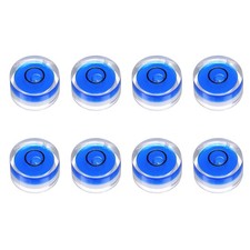 8pcs Circular Bubble Spirit Level 15x8mm Bubble Spirit Level, Blue/Black