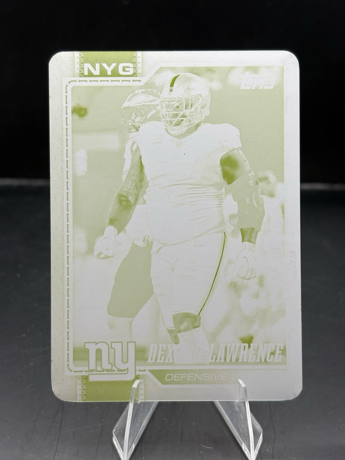 2026 Topps Flagship - Dexter Lawrence 1/1 Yellow Printing Plate No. 155