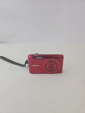 Nikon COOLPIX S3300 RED 6x Zoom 16.0MP Digital Camera NIKKOR Glass Needs Charger