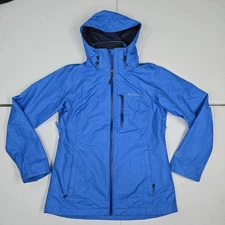 Columbia Pouration Women M Rain/Snow Ski Interchange Jacket Hike Blue Waterproof