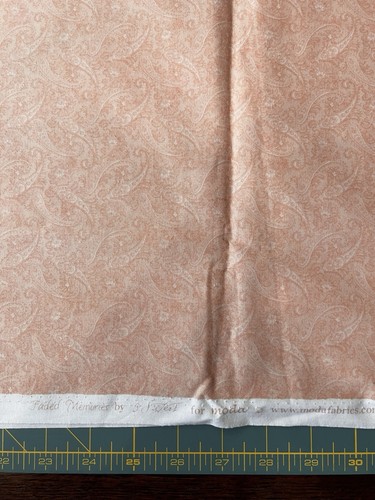 MODA Faded Memories 3 Sisters - Pink Paisley - 1 Yard Cotton Fabric- VTG - Picture 2 of 2