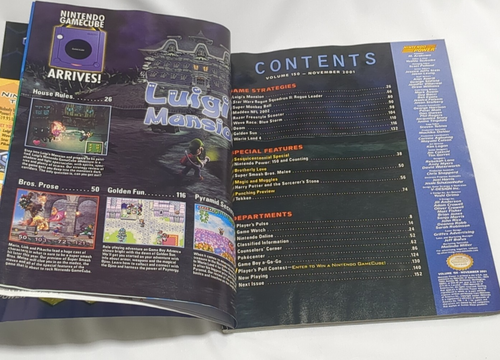 Nintendo Power Magazine #150 November 2001, GameCube, Luigi, Poster & Inserts - Picture 3 of 9
