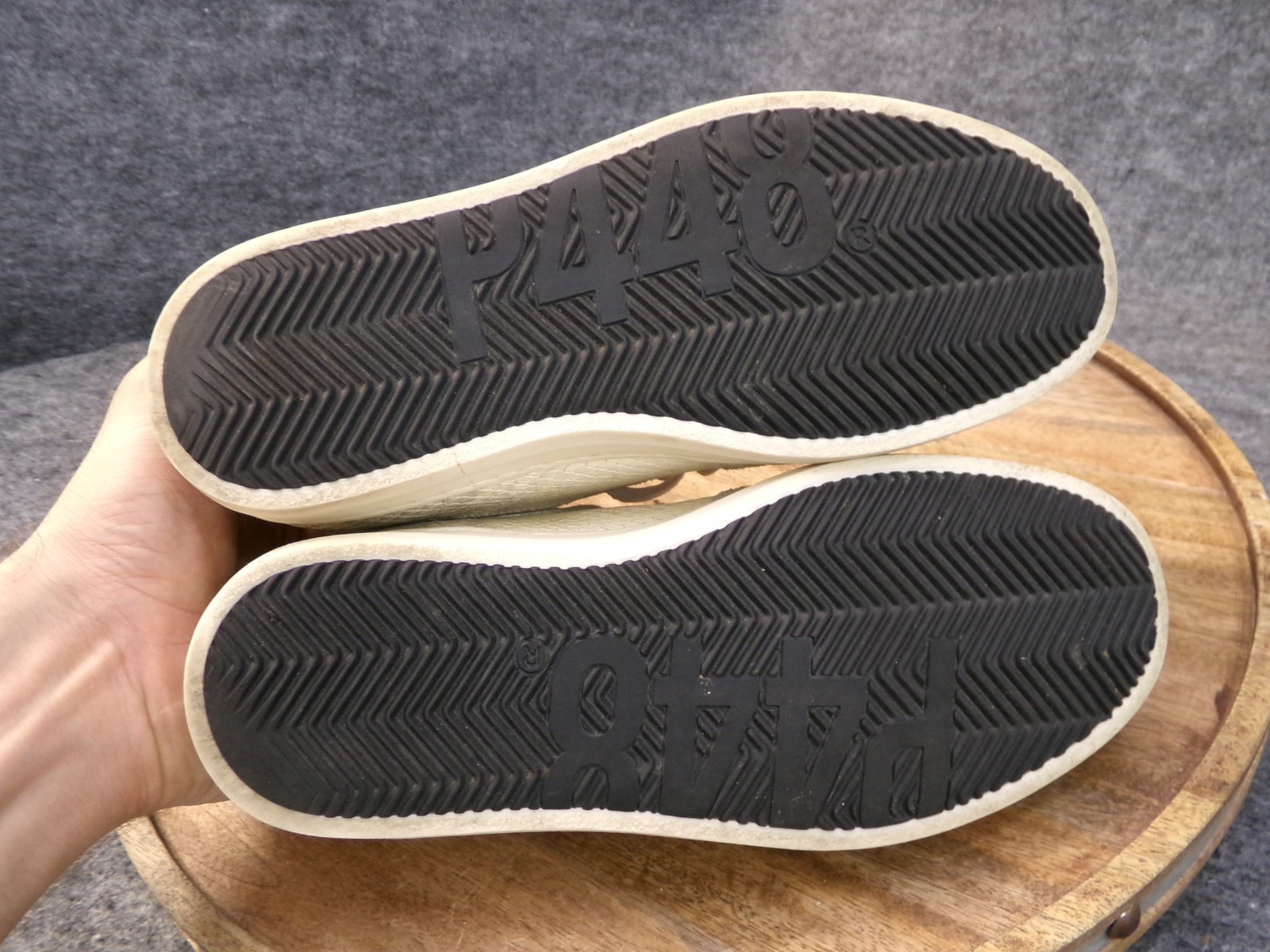 P448 John Embossed Leather Snake Python Suede Sne… - image 7