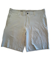 Callaway Shorts Men's 34 Tan Flat Front Chino High Rise Stretch Travel Golf