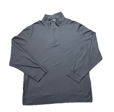 Calvin Klein Men's Gray Knit Mock Neck 1/4 Zip Pullover Sweater Long Sleeve XXL