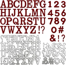 Letters and Number Metal Cutting Dies for Card Making,Uppercase Letters and Arab