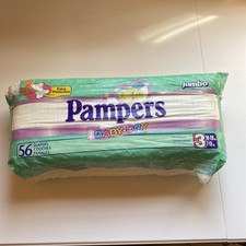 Vintage 1999 Pampers Baby Dry Plastic Diapers Size 3 56 Count