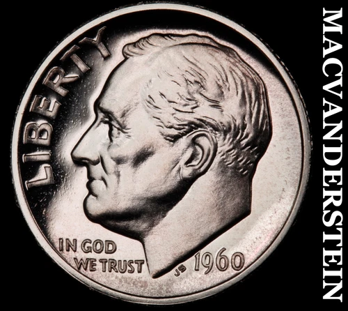 1960 Roosevelt Dime- Silver- Choice Gem Proof Luster No Reserve #J2882