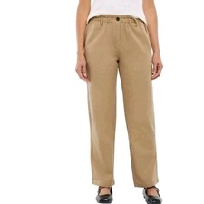 Gap Easy Twill Pants Women's Size XL Cream Relaxed Fit Straight Leg New