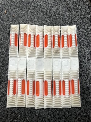 8 X RETRO AUTO TÜR KANTENSCHUTZ SCHUTZ WEISS CLIP ON (8ER SET)