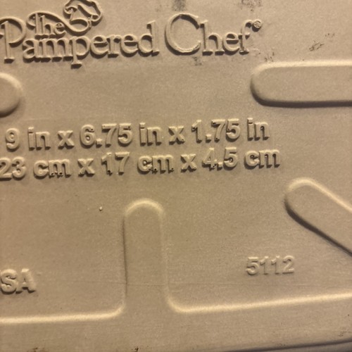 Pampered Chef Stoneware Small Ridged Baker 1342 9"x6.75"x"1.75" #5121 - Picture 10 of 14