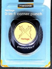 New Fiskars 3 in 1 Combo Corner Punch  Heritage  12-2332 for borders / corners