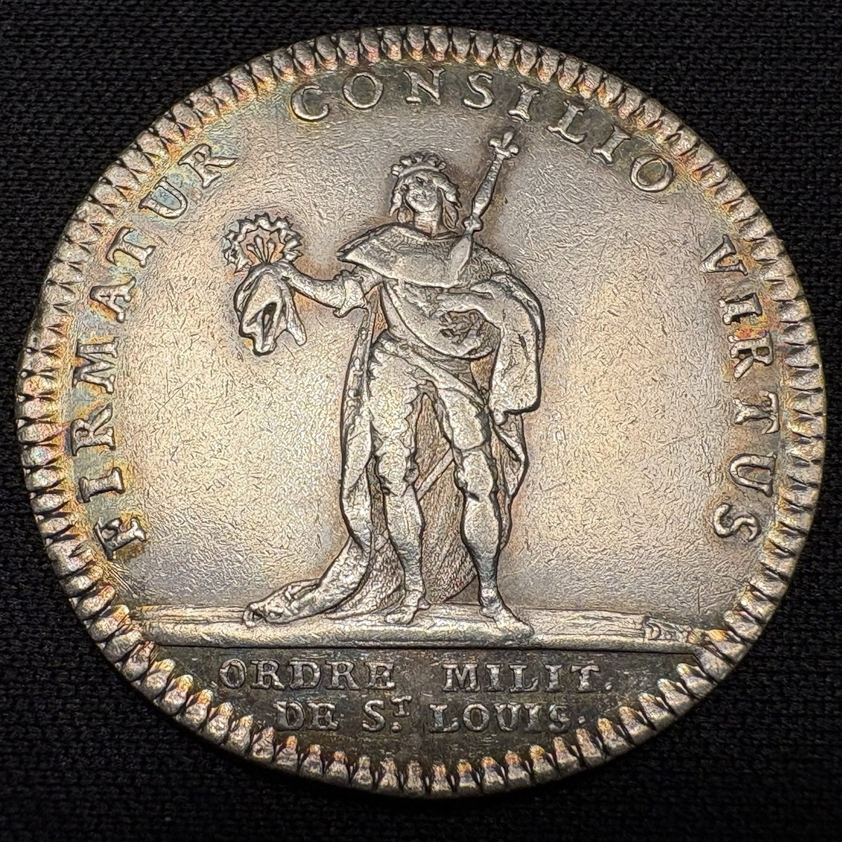 Louis XV France Silver Jeton Order of St Louis 1700s French Jeton