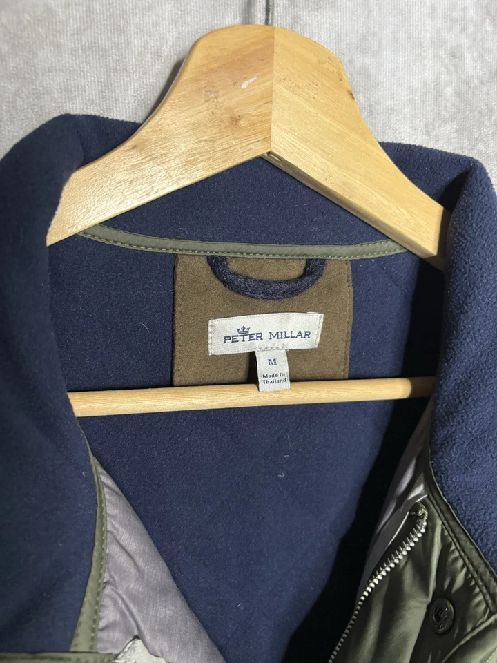 Abrigo de viaje acolchado Suffolk Peter Millar para hombre mediano verde oliva Foto 2 de 4