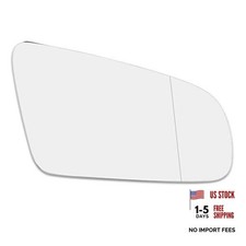 Passenger Right Side Rearview Mirror Glass Heated with Backing Plate for Audi
