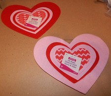 Valentine's Day Creatology Craft Felt Hearts Shapes 8pc 10"x 8"  Smaller 65G