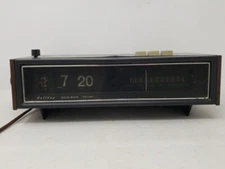 Vintage Alarm Clock Radio Flip Numbers Private Label HOLIDAY Parts Repair AS-IS