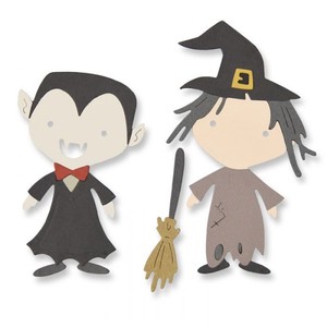 SIZZIX THINLITS CUTTING DIE SET - SPOOKY 661727 WITCH VAMPIRE HALLOWEEN  DRACULA 630454233268 | eBay