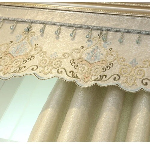 Luxury European Style Curtains Room Luxurious Floor Embroidered Simple Modern - Foto 4 di 19