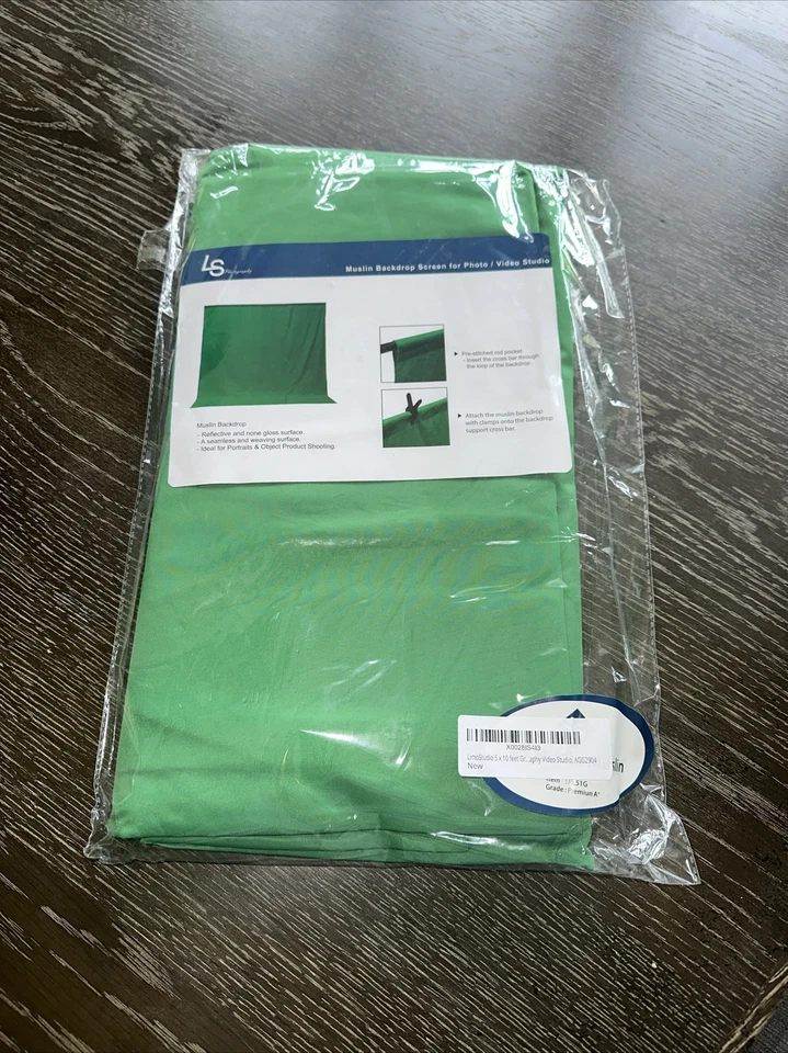 LimoStudio 5 x 10 pies (ancho x alto) pantalla de fondo verde cromakey, pre... Foto 4 de 4