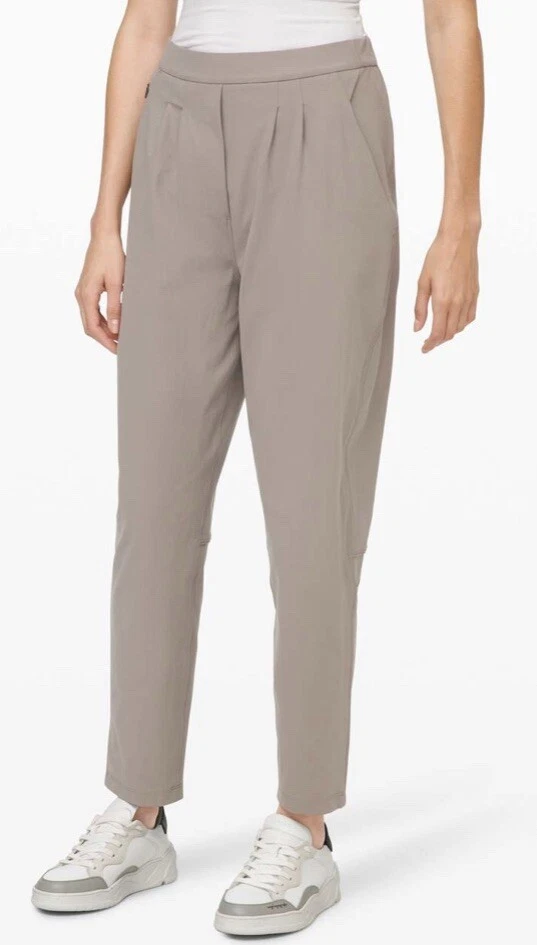 Lululemon Essential High-Rise Trouser 12 Carbon Dust Warpstreme Khaki $138  NWOT