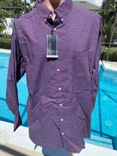 Roundtree & Yorke Gingham Red Blue Check MENS SHIRT NEW 2XB $59