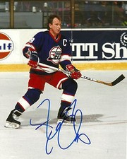 RANDY CARLYLE SIGNED 8X10 WINNIPEG JETS STAR DMAN ANAHEIM DUCKS COACH AUTOGRAPH