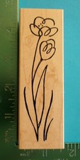 Great Impressions LONG STEMMED FLOWERS Rubber Stamp