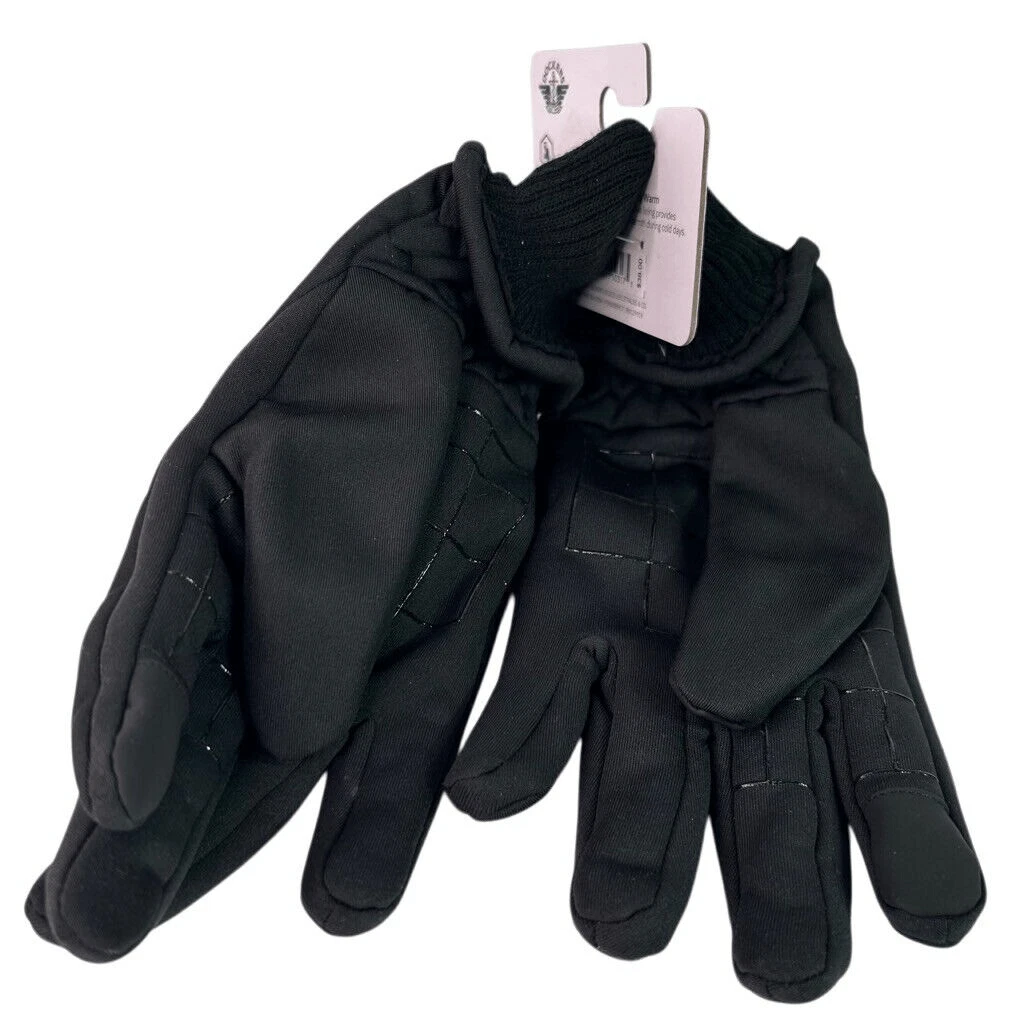 Dockers Men's Black Stretch Palm Touchscreen Gloves (45DK030033) - Size M NWT