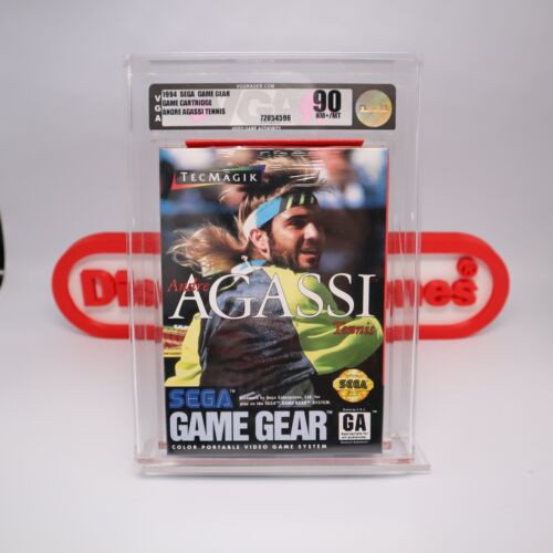 Sega Game Gear ANDRE AGASSI TENNIS - VGA GRADED 90 GOLD MINT - NEW & Sealed! - Picture 1 of 9
