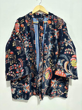 Indian Cotton Jungle Print Kimono, Night Wear Women Tunic Gown Tops Robe