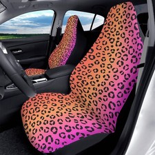 Pink Leopard Cheetah Print Car Seat Covers For Vehicles Front Seat Covers