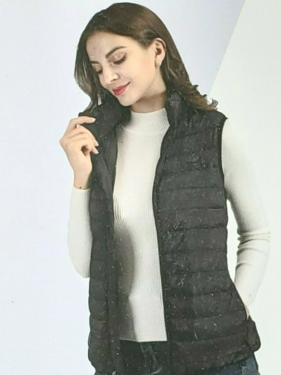 Eskreka Women s Heated Vest Lightweight Fleece One Size Large Black