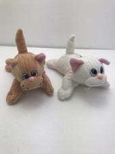 Vintage Tonka Pound Purries Kittens White /Gray Stripes Kitten 8" Stuffed Plush