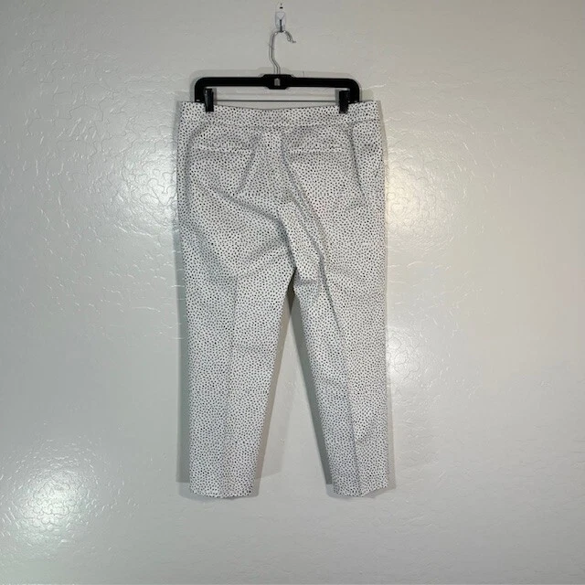 Pantalones Akris Punto Mujer 10 Pantalones Blanco Negro Arte Plisado 25.5" Foto 3 de 4