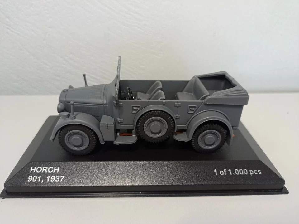 RARE WHITE BOX 1:43 HORCH 901 1937 MATT DARK GREY - 1 OF 1000 PCS  WB257 - Image 2 of 4