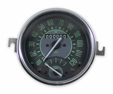 Vw Bug Bus Ghia Isp 120 Mph Speedometer Wcombo Gas Fuel Gauge Green Numericals