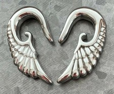 PAIR Steel Angel Wing Hanging Tapers Expanders Hangers Gauges Guages Plugs